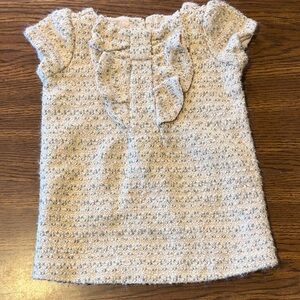 Janie and Jack Textured Tweed Look Dress Preppy Vintage Coquette Sz 3-6 mo Lined